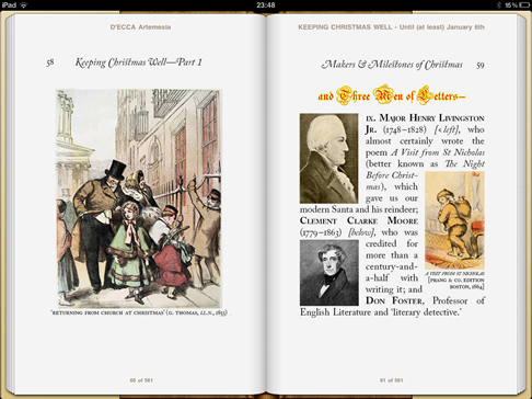 iPad image from 'Keeping Christmas Well' (pp58-59)