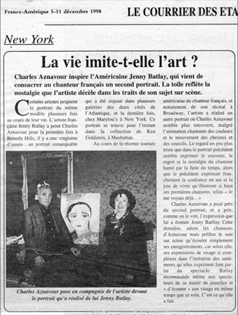 Newspaper article: La vie imite-t-elle l'art?